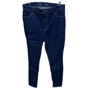Old Navy Dark Wash High Rise Super Skinny Denim Jeans Size 14 Plus Size Mom Jean